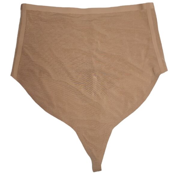 SKIMS Sheer Sculpt Shaping High Waisted Thong In Clay Nude Shapewear - Picture 5 of 5